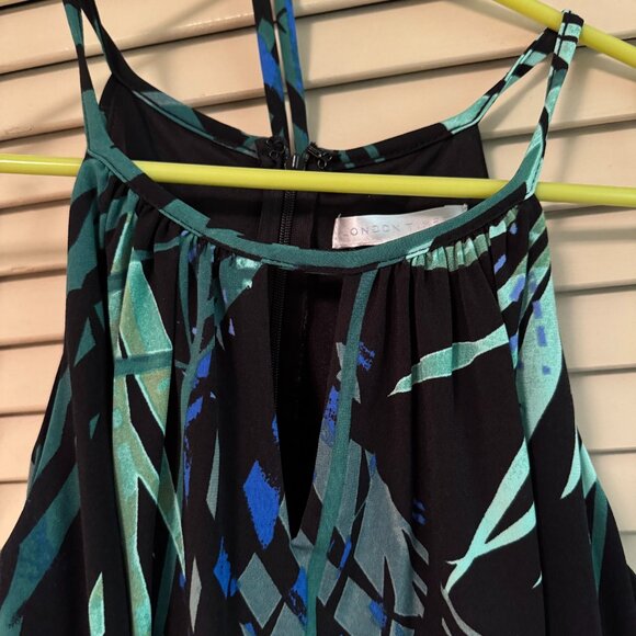 Spaghetti Strap Tropical Print Jumpsuit - Picture 1 of 5